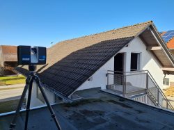 Vermessen mit einem Faro Scanner einer Garage